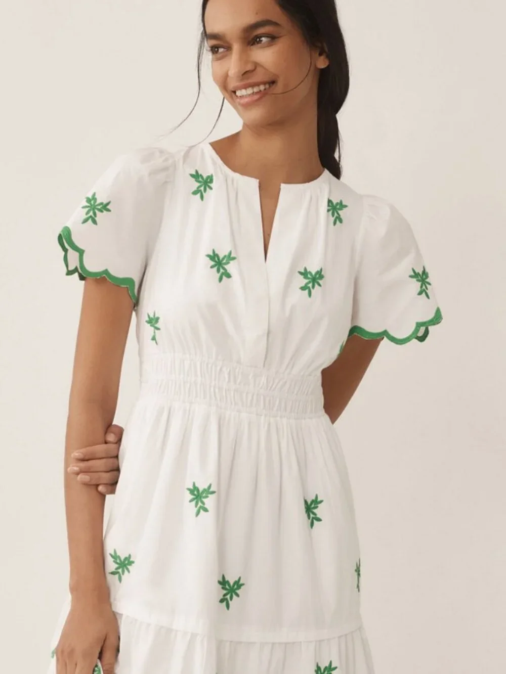 Anthropologie White The Somerset Eyelet Maxi Dress Size Large 38660 - Picture 2 of 15